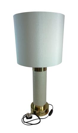 Sanaco Faux Turtle table lamp with polished brass