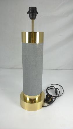 Sanaco Faux raffia table lamp with polished brass