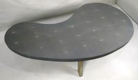 Faux Shagreen coffee coffee table in kidney shape