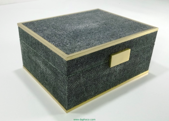 Faux shagreen jewellry box