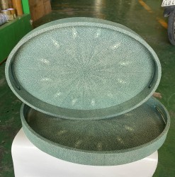 Faux  shagreen tea tray