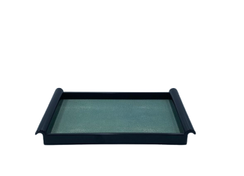 Faux Shagreen Tea Tray