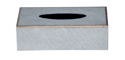 Rectangular Faux Shagreen Tissue Box IN TAUPE