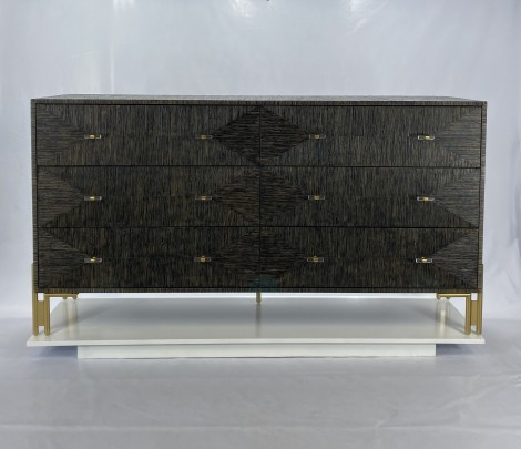 Raffia from Resin 6 Drawers Chest